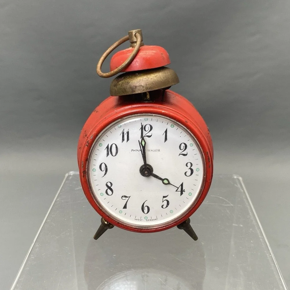 Blessing Alarm Clock Atomic Space Age West Germany EUC Does Not Works Red Gold